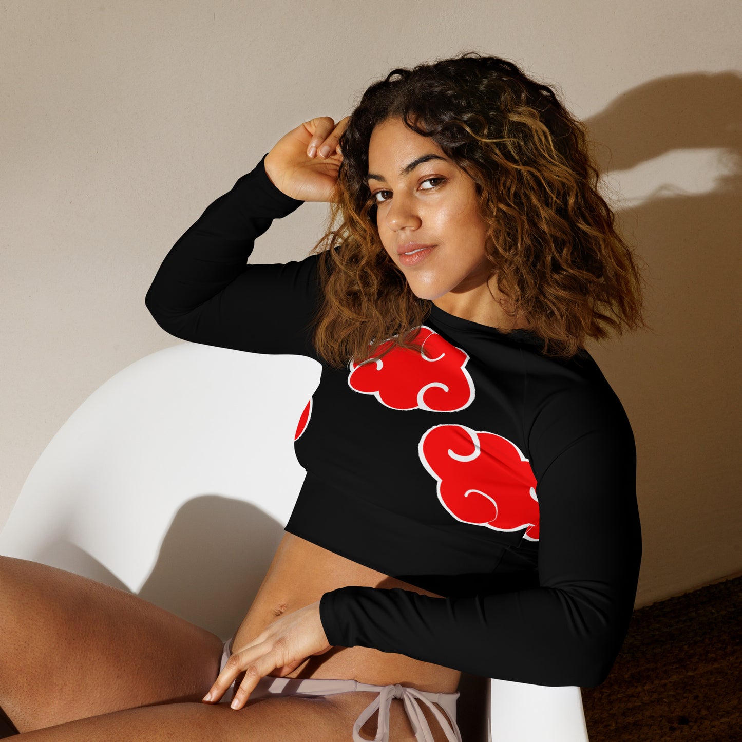 NARUTO: AKATSUKI long-sleeve crop top